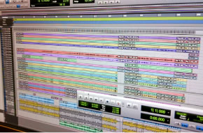 音楽制作ソフト"Protools"上での新曲「Omoide-Bako」画面